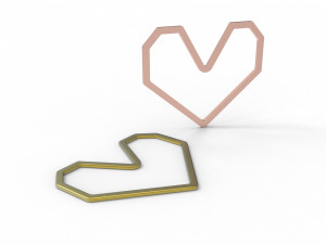 Geo hear pendant Model Cetak 3D