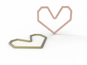 Geo hear pendant 3D Print Model