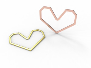 Geo hear pendant Model Cetak 3D