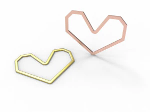 Geo hear pendant 3D Print Model