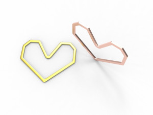 Geo hear pendant Model Cetak 3D