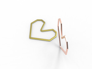 Geo hear pendant Model Cetak 3D