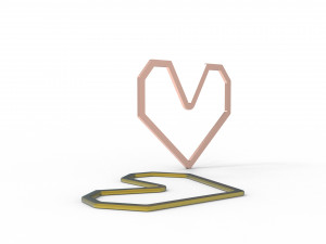 Geo hear pendant Model Cetak 3D