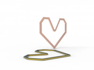 Geo hear pendant 3D Print Model