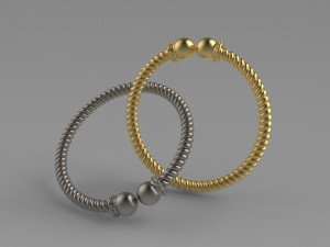 Twisted baby bangle 3D Print Model