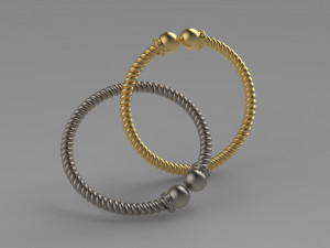 Twisted baby bangle 3D Print Model