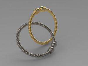 Twisted baby bangle 3D Print Model