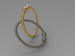 Twisted baby bangle 3D Print Model