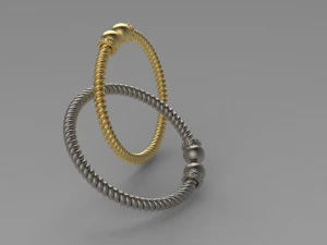 Twisted baby bangle 3D Print Model