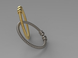 Twisted baby bangle 3D Print Model