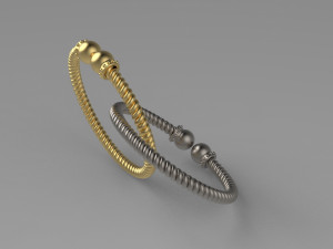 Twisted baby bangle 3D Print Model