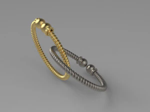 Twisted baby bangle 3D Print Model