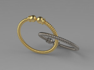 Twisted baby bangle 3D Print Model