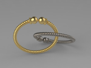 Twisted baby bangle 3D Print Model