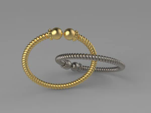 Twisted baby bangle 3D Print Model