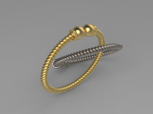 Twisted baby bangle 3D Print Model