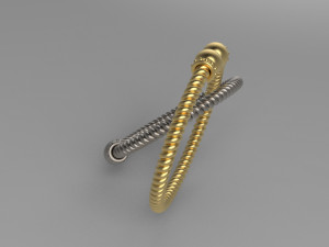 Twisted baby bangle 3D Print Model