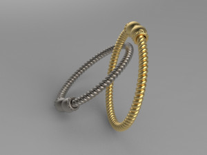 Twisted baby bangle 3D Print Model