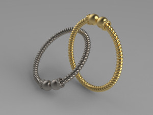 Twisted baby bangle 3D Print Model