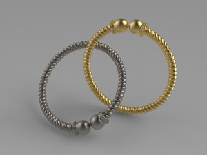 Twisted baby bangle 3D Print Model