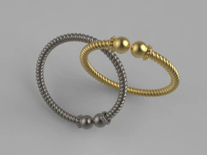 Twisted baby bangle 3D Print Model