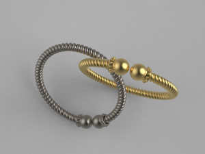Twisted baby bangle 3D Print Model