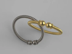 Twisted baby bangle 3D Print Model