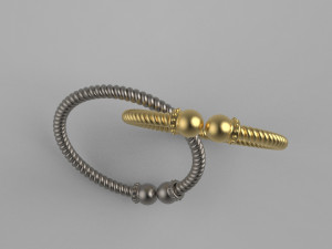 Twisted baby bangle 3D Print Model