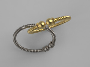 Twisted baby bangle 3D Print Model