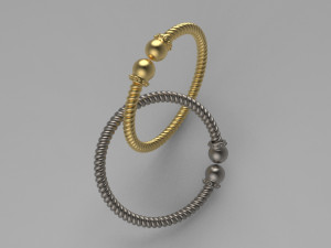 Twisted baby bangle 3D Print Model