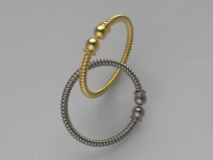 Twisted baby bangle 3D Print Model
