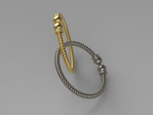 Twisted baby bangle 3D Print Model