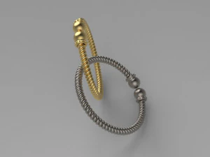 Twisted baby bangle 3D Print Model