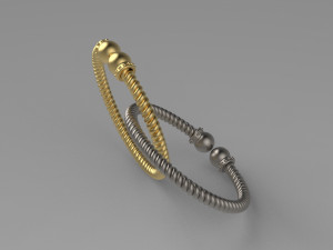 Twisted baby bangle 3D Print Model