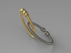 Twisted baby bangle 3D Print Model