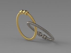 Twisted baby bangle 3D Print Model