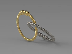 Twisted baby bangle 3D Print Model