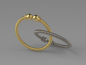 Twisted baby bangle 3D Print Model