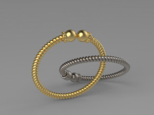 Twisted baby bangle 3D Print Model