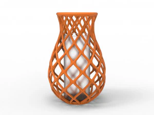 Intertwining line vase 3D Print Model