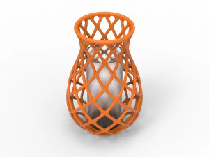 Intertwining line vase 3D Print Model