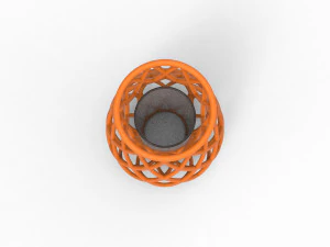 Intertwining line vase 3D Print Model