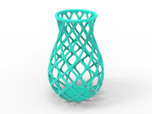Intertwining line vase 3D Print Model