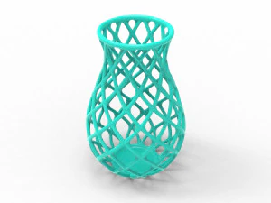 Intertwining line vase 3D Print Model
