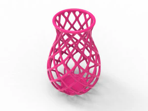 Intertwining line vase 3D Print Model