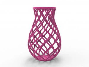 Intertwining line vase 3D Print Model