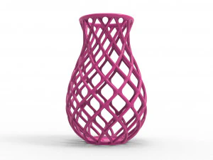 Intertwining line vase 3D Print Model