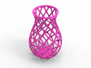 Intertwining line vase 3D Print Model