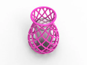 Intertwining line vase 3D Print Model