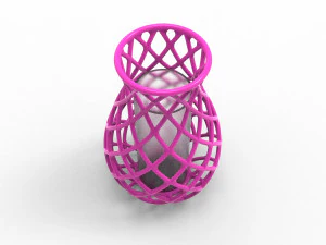Intertwining line vase 3D Print Model
